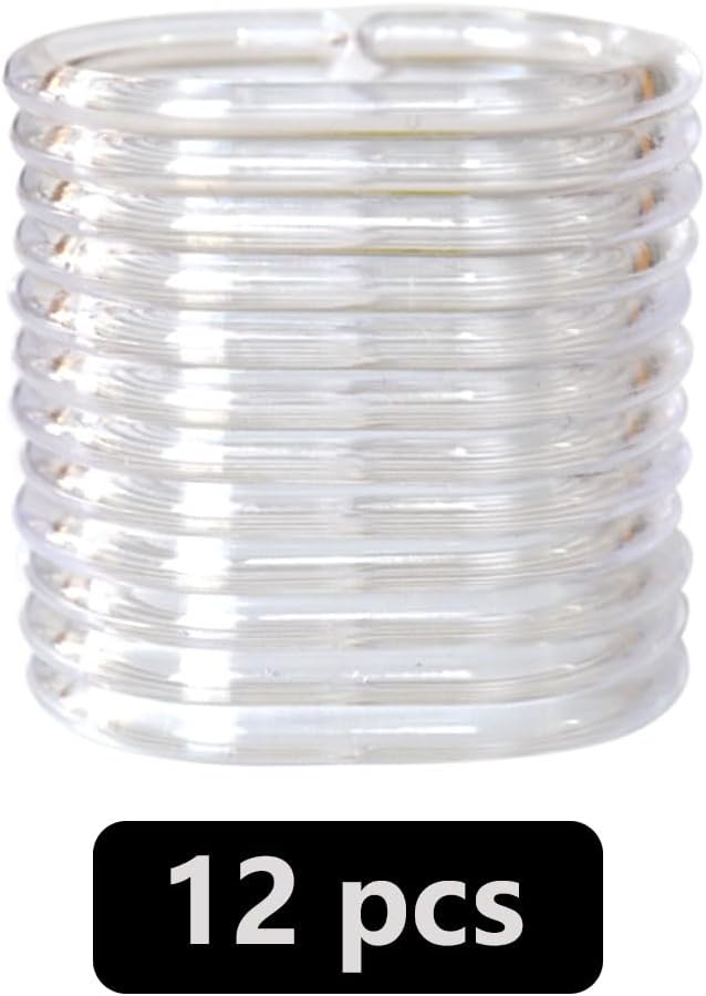 Plastic Shower Curtain Hooks C Shape Shower Curtain Rings - Image 4