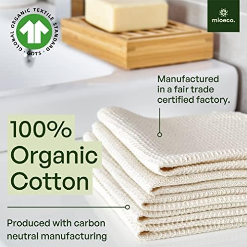 mioeco 10 Pack Reusable Kitchen Paper Towels, Organic Dish Cloths - Image 2