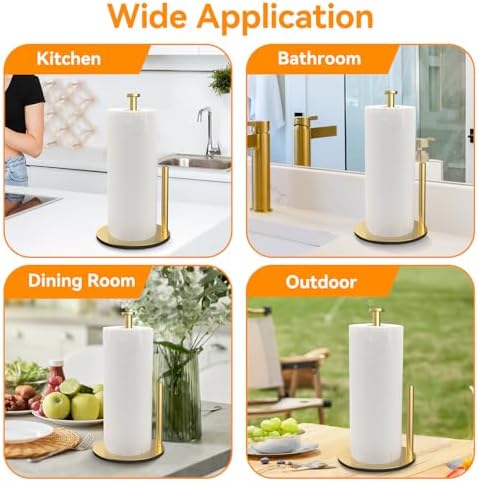 Gold Paper Towel Holder, Stainless Steel, - Image 6