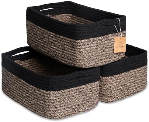 NaturalCozy 13.5”x8.5”x5.5” Rectangle Storage Baskets by NaturalCozy