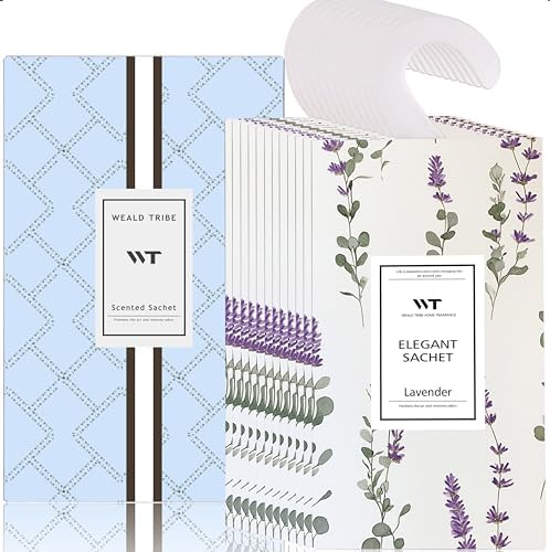 WEALD TRIBE 12 Packs Large-Bag Lavender Scented Sachets by WEALD+TRIBE