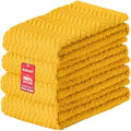 DecorRack 100% Cotton Kitchen Towels 15x25 in, Mustard Set by DecorRack