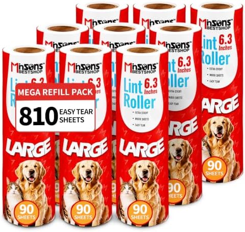 Minson’s BestShop Extra Sticky Lint Roller Refills, 6.3” Extra Wide by MinsonsBestShop
