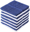 Glynniss Dish Rags for Washing Dishes, 100% Cotton Navy Kitchen WashCloths by Glynniss