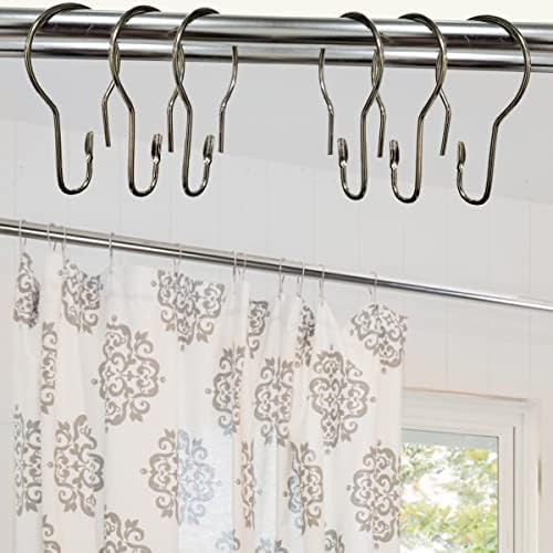 Shower Curtain Rings Hooks, Rust-Resistant Metal Shower Curtain Hooks, - Image 6