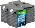 12" x 12" MW Pro Multi-Surface Microfiber Cleaning Cloths | Gray by MicrofiberWholesale