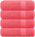GLAMBURG Premium Cotton 4 Pack Bath Towel Set by GLAMBURG