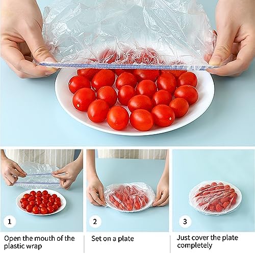 Homelove 100pcs Colorful Plastic Bowl Covers Dish Cover Food Cover, Reusable - Image 3
