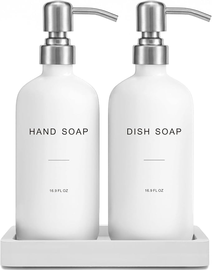 Prus Waso White Soap Dispenser for Kitchen Sink by PrusWaso