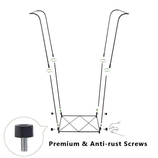 Trash Bag Holder, Garbage Bag Holder, Metal Leaf Bag Holder Stand | Portable - Image 5
