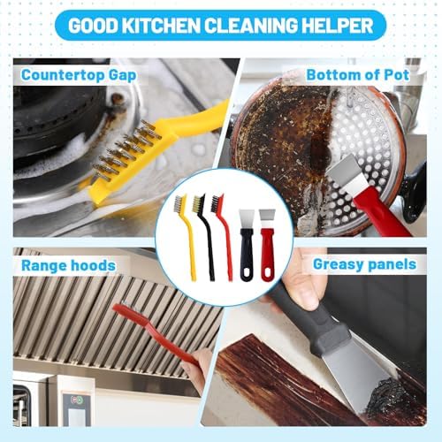 16Pcs Crevice Cleaning Brush Set, Hard Bristle Scrub Brushes - Image 3