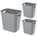 Plastic Small Bathroom Trash Can Wastebasket, 3.5 Gallon, 3 Pack | Compact by UUJOLY