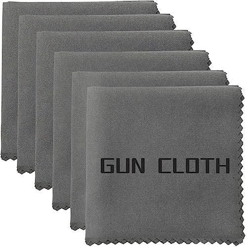 6 Pack Microfiber Gun Cleaning Cloth, Reusable Microsuede Cleaning/Polishing by Miaozhun
