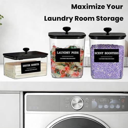 3 Pack Laundry Pods Container & Dryer Sheet Holder - Image 3