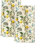 Miss Adola 150GSM Flour Sack Kitchen Towels Set of 2, Lemon Birds by MissAdola