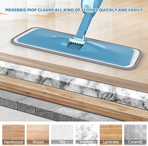 Spray Wet Mops for Floor Cleaning: Hardwood Floor Mop Refillable 2 Bottles - Image 5