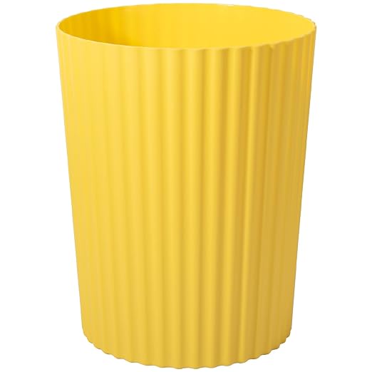 JiatuA Small Bathroom Trash Can Plastic Wastebasket Garbage Can Yellow | Sturdy by JiatuA