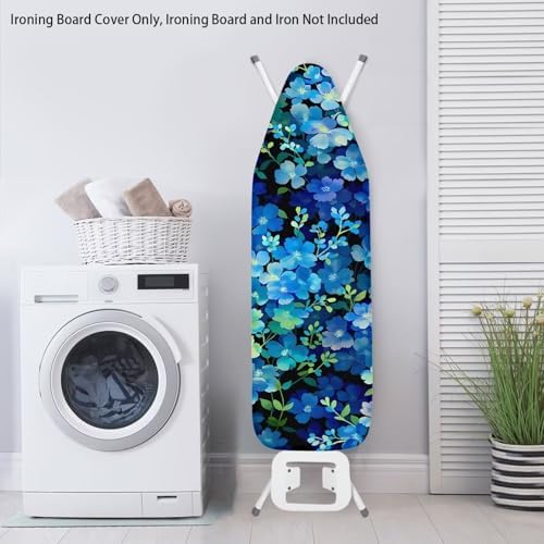Blue Dreamy Flower Ironing Board Covers Standard Washable Ironing Board - Image 3