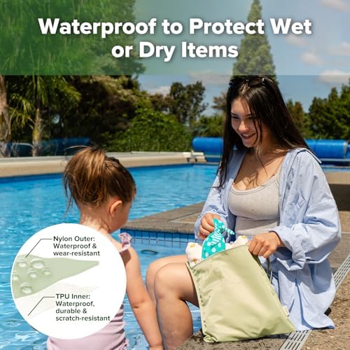 haakaa Wet Dry Bags for Baby, Water Resistant Wet Dry Bag - Image 2