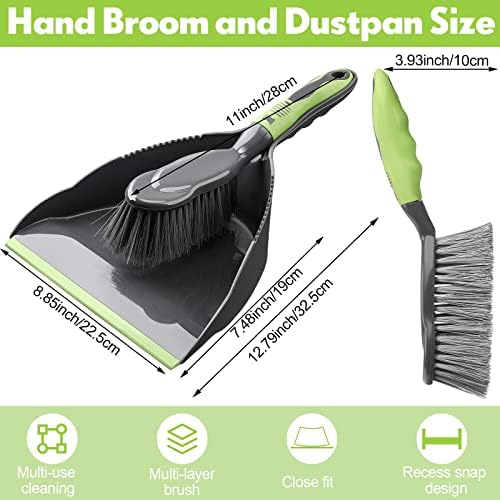 Zopeal 4 Set Dust Pan and Brush Set, Small Dustpan - Image 2