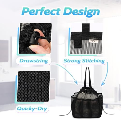 famichan Mesh Shower Caddy Portable - Image 3