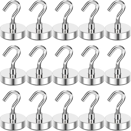 MIKEDE Magnetic Hooks 15P for Outdoor Hanging 30LBS Strong Magnetic by MIKEDE