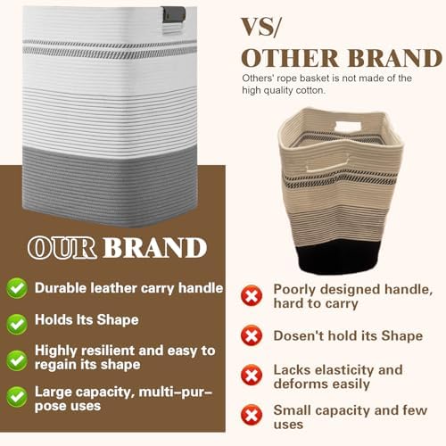 Laundry Hamper, 105L Tall Laundry Basket - Image 6