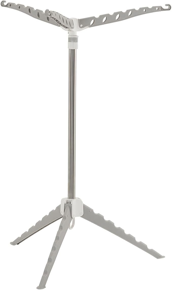 Household Essentials Grey 5006-1 Simple Indoor Tripod Clothes Drying Rack - Image 8