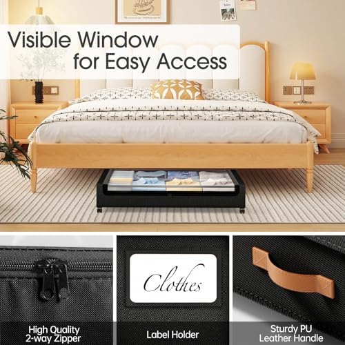 Yecaye Under Bed Storage with Wheels 2Pack, 70L Larger Capacity Under Bed - Image 6