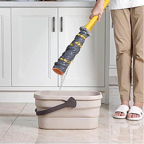 Self-Wringing Twist Mop, Microfiber Floor mop 57" Long Handle - Image 4