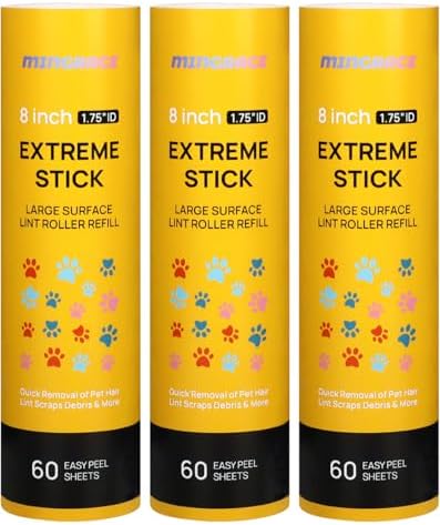 8 inch Large Lint Roller Refills by MINGRACE