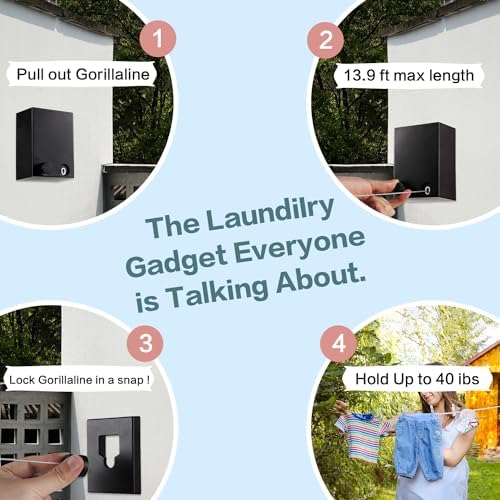 Invisible Retractable Clothes Line Indoor Non-Punch Retractable Wire Rope - Image 5