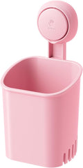 Powerful Suction Cup Toothbrush Holder, Drill-Free Wall Shower Holder by LEVERLOC