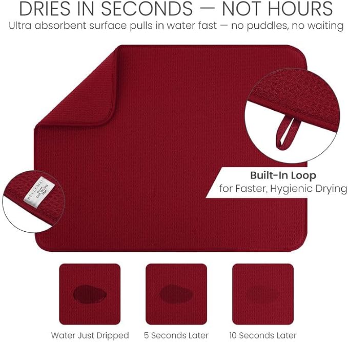 Bellemain Dish Drying Mat, Drying Matt Kitchen Counter, 17 x 24 Inch - Image 3