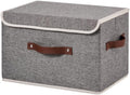Storage Bins Box with Lids Decorative Cotton Linen Fabric Baskets by Unknown