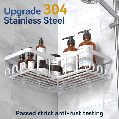 YASONIC Corner Adhesive Shower Caddy, - Image 4