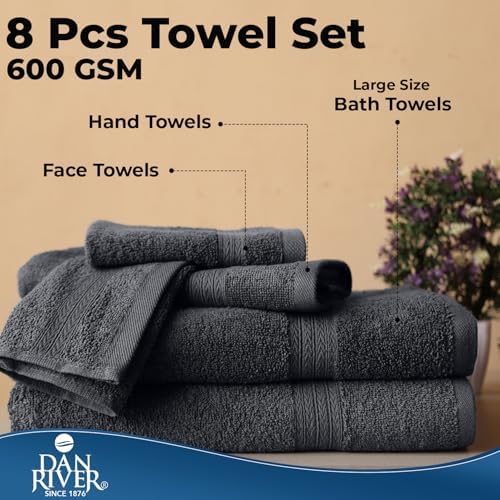 DAN RIVER 8 Piece Luxury Bath Towels - Image 7