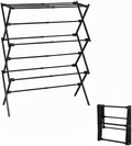 3-Tier Metal Folding Clothes Drying Rack, Laundry Drying Rack Clothing | by Unknown