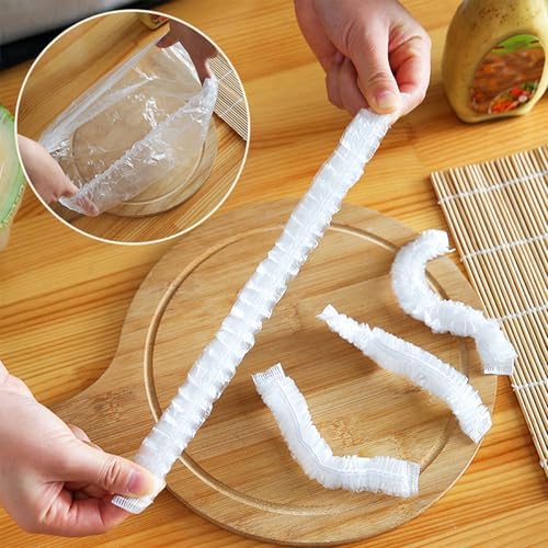 300PCS Elastic Food Covers Fresh Keeping Bags Disposable Stretchable Bowl - Image 2