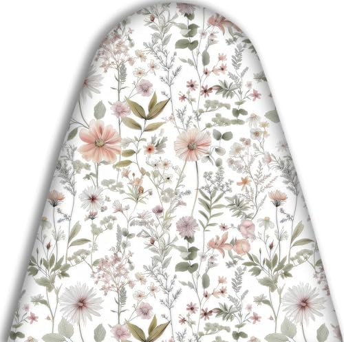 Modern Pink White Green Rustic Wildflower 15"x54" Ironing Board Cover - Image 6