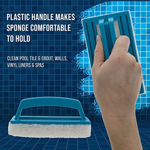 U.S. Pool Supply Hand-Held Pool Scrub Brush Pad 2 Pack, Scrubbing Scouring - Image 4