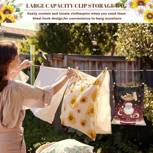 Christmas Santa Claus 2025 Waterproof Clothespin Pouch - Image 6