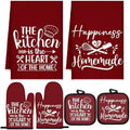 Sratte 6 Pcs Kitchen Decor Accessories Set, Wine Red by Sratte