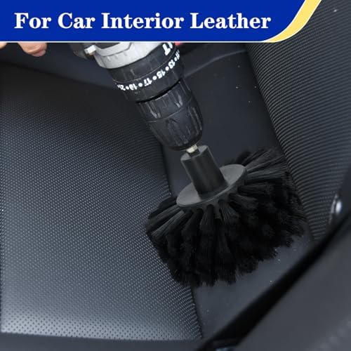 Soft Bristle Leather Brush for Drill, for Leather, Car Interior, Upholstery - Image 2