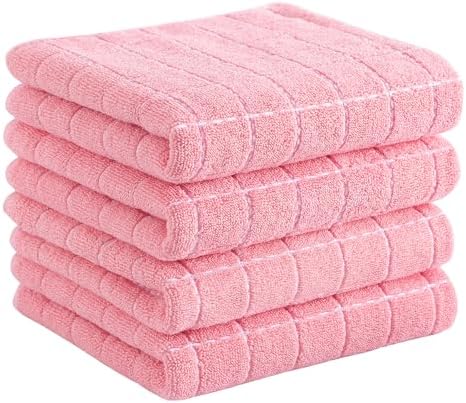 Homaxy 100% Cotton Terry Kitchen Towels, 4 Pack by Homaxy