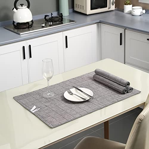 Puomue Microfiber Kitchen Towels and Dishcloths Set, 26 X 18 Inch and 12 X 12 - Image 5
