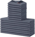 Homaxy 16 Pack 100% Cotton Kitchen Towels and Dishcloths Set, Dark Grey by Homaxy