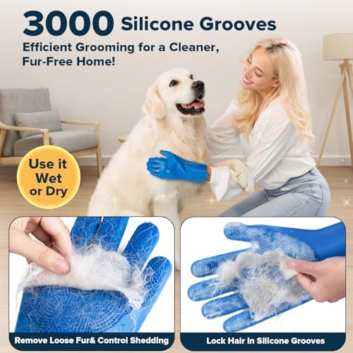 6PCS Grooming & Bath Supplies for Dogs, Cats | Dog Washing Gloves | Dog Bath - Image 3
