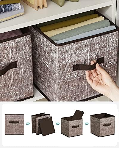 SONGMICS Storage Cubes, 11-Inch Foldable Closet Organizers - Image 6
