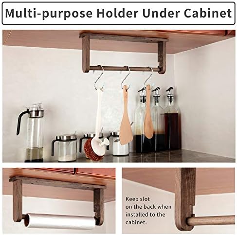 Wood-Paper-Towel-Holder-Under-Cabinet-Kitchen-Handmade - Image 5
